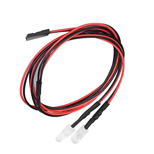 RC Light, 2PCS 5mm koplampen RC Accessoire LED-verlichting Compatibel met 1/10 Model Drift Car Vehicle(12# Red Light)