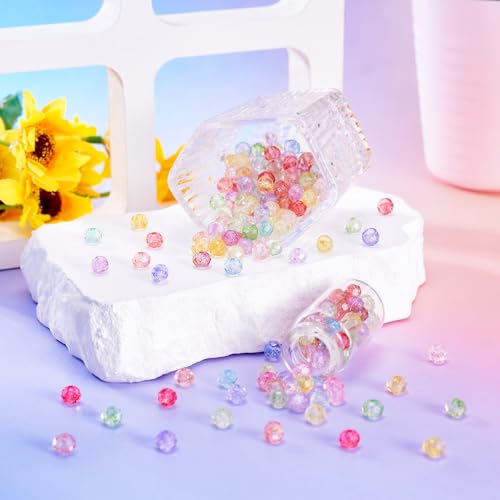 400 stuks 6 mm facet glazen kralen, 10 kleuren, transparante rondelle spacer kralen, kristallen dikke kralen, bulk voor doe-het-zelf armband, ketting, oorbel sieraden maken 3