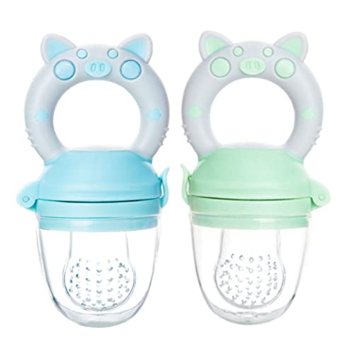 2 stuks Baby Fruit Feeder Pacifier, Baby Fresh Fruit Feeder Pacifier, Baby Teething Pacifier Soft Silicone Baby Food Feeder voor thuisgebruik 3