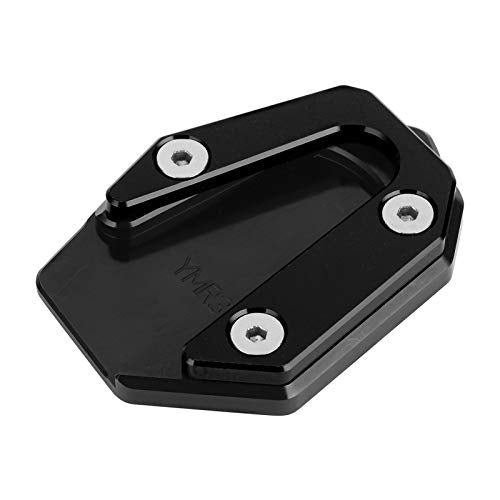 Parkeren Kickstand Extension Pad Side Stand Support Fit voor Yamaha YZF R25/YZF R3/MT-25/MT-03 2014-2019(Zwart) 3