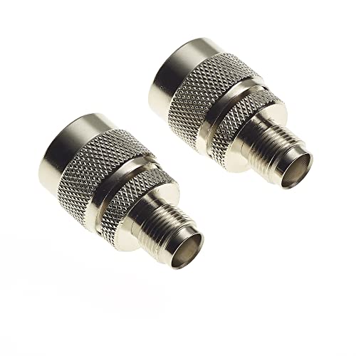 N Type Plug naar TNC Socket Adapter - Man tot vrouw Bulkhead Network Analyzer Booster N-Type Kabel Connector, Low Loss Signal Testing - Pack of 2