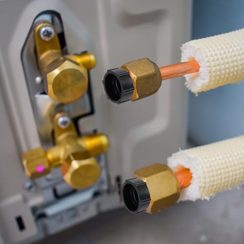 1/4" kunststof draad, 12 Pack 7/16-20UNF Man Thread 45 Degree SAE Flare Tube Fitting Valve Stop Plugs voor Airconditioning Pipe Gas Line Hydraulisch, Zwart 5