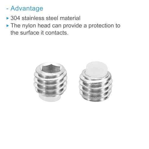 M5x4mm nylon puntpootschroef 20st metrische zeshoekige socket kop kogelkop antislip set schroeven interne zeshoek aandrijving hardware 304 roestvrij staal 4