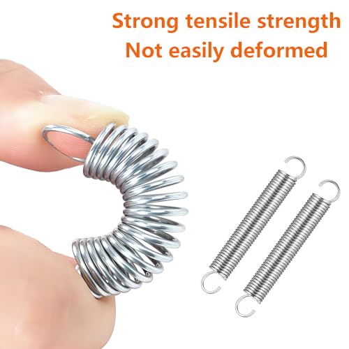 2 stuks Spanning Veren Springs Spanningen met haken, Roestvrij staal Spanning Spring, Dubbele Haak Spring, Drukveren, 0,05" x 0,9" x 1,18" 4