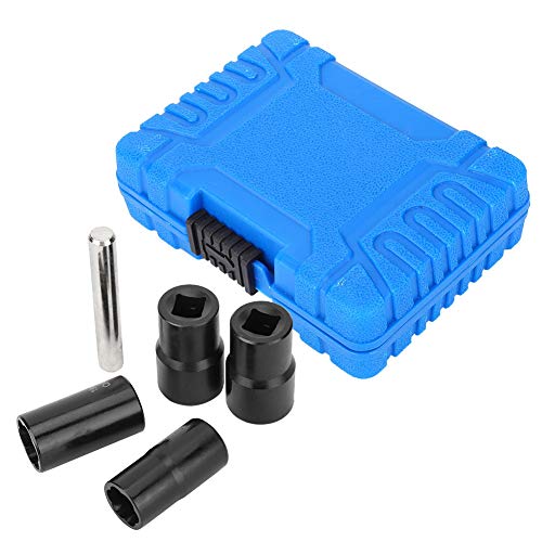 Carbon Steel 5 st Twist Socket Set vergrendelende wielmoer Bolt Stud Extractor Verwijderaars 17mm 19mm 21mm 22mm Socket 4