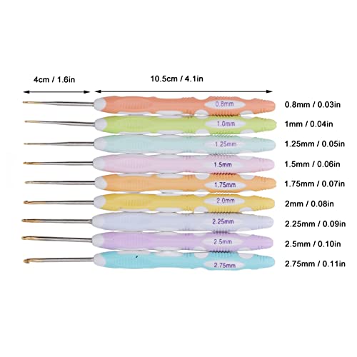 Gehaakte haken Kit Ergonomische breinaalden set breigarens 0.8mm 1.0mm 1.25mm1.5mm 1.75mm 2.0mm 2.25mm 2.5mm 2.75mm
