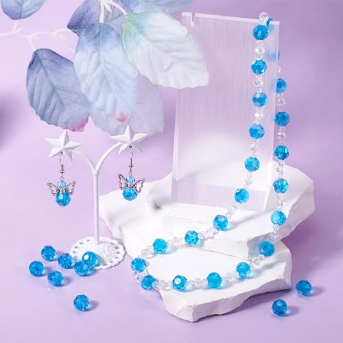 268 st. Blue Facet Glazen Kralen Crystal Kralen Bulk 10mm Kralen Ronde Facet Kralen Cuentas De Cristal armband Kralen Spacer Kralen Losse Kralen voor sieraden maken DIY
