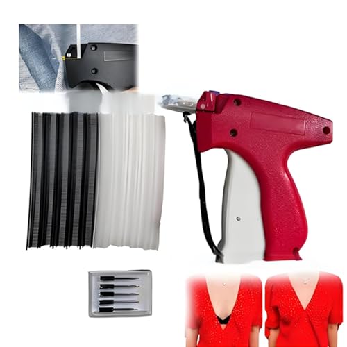 Quick Clothing Fixer Mini Stitch Zoom Gun Micro Stitch Tool voor een gemakkelijke reis op reis met een sterke metalen binnenkant (rood)