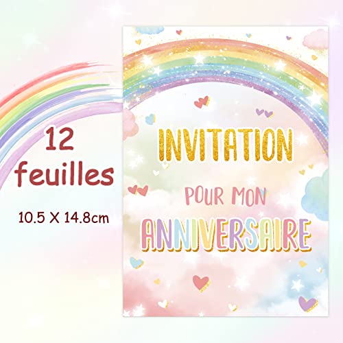 12 lakens wenskaart voor Franse verjaardag