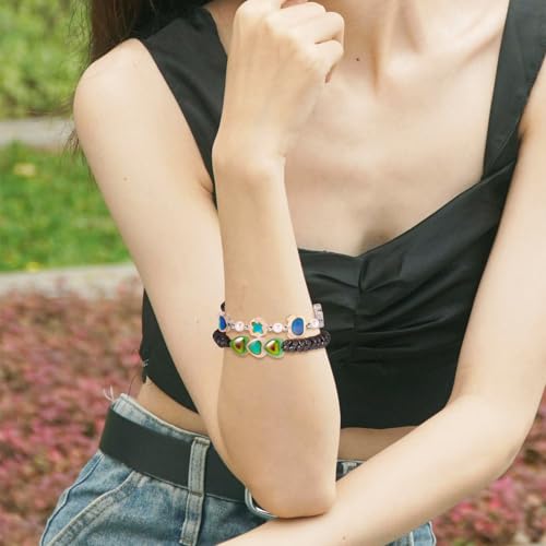 42 st Twee Toon Glazen Kralen Temperatuur Sensing Kleur Veranderende kralen Bloem hart dier kristal kralen voor sieraden armband Vrouwen DIY oorbellen ketting ambachtelijke accessoire 3