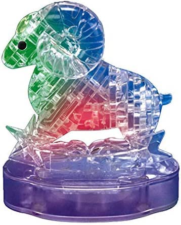 3D kristal puzzel, kristal Twaalf constellaties Deluxe 3D puzzel DIY blokken Glow puzzel LED licht puzzel speelgoed set (ram)