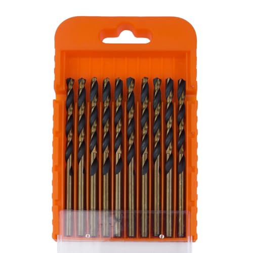 10 x 4 mm (0,157 inch) boorbit met zwarte silica coating en verguld titanium, hoge snelheid stalen spiraalboor (HSS) M2