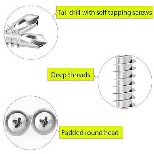 100 st Roestvrij stalen boor Schroeven Plate Schroeven Zelfboren Schroeven Phillips Ronde kop Boorschroeven set met M4.2x32m m 4