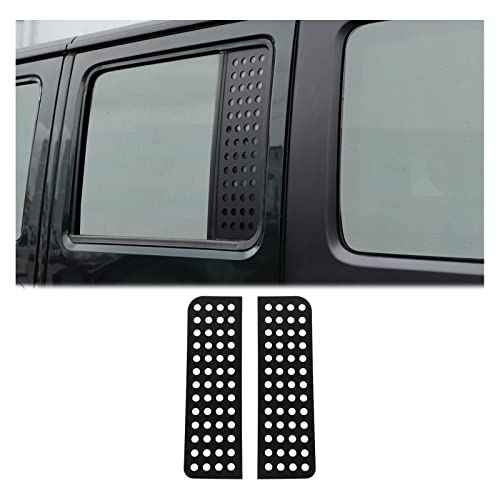 Achterdeur Venster Stickers, 2 stuks Aluminium Legering Glas 2 stuks Panel Cladding Strip Sticker Vervanging voor JK Unlimited 2007-2017 Autopaneel aluminium hoes 3