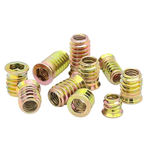20 stuks schroefmoeren, M4 x 8mm schroefmoeren, houten insert voor noten, draad insert voor Assortiment Houten meubelen 4