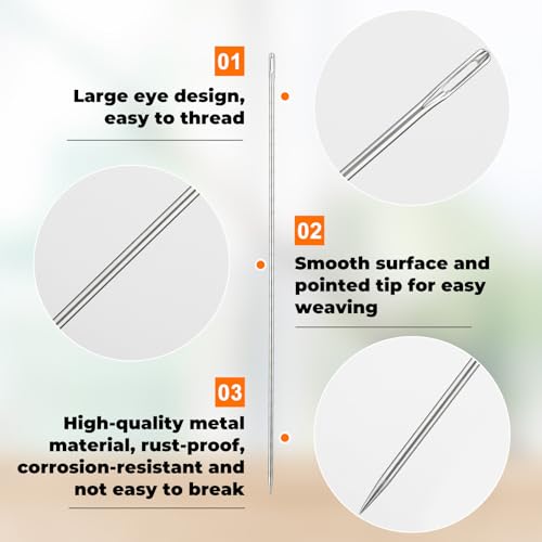 Large Eye Naainaalden, Professional Stoffering Naalden, Gemakkelijke Thread, 3 mm dik, voor thuis, leer, Tapestry, DIY 3