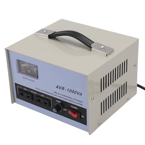 Automatische spanningsstabilisator met 2 SAFE WIRE AC variabele spanningsregelaar 1000W 160-250V ingang 220V uitgang variabele Transformer 3 universele stroomuitlaten