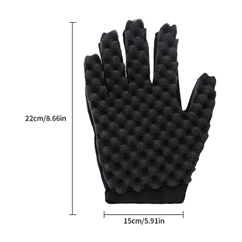 Haar spons borstel, Afro haar krullende handschoenen, DIY mode krullen Coil Magic Tool Curl Wave Styling Tools, Hair Styling Tools voor mannen en vrouwen