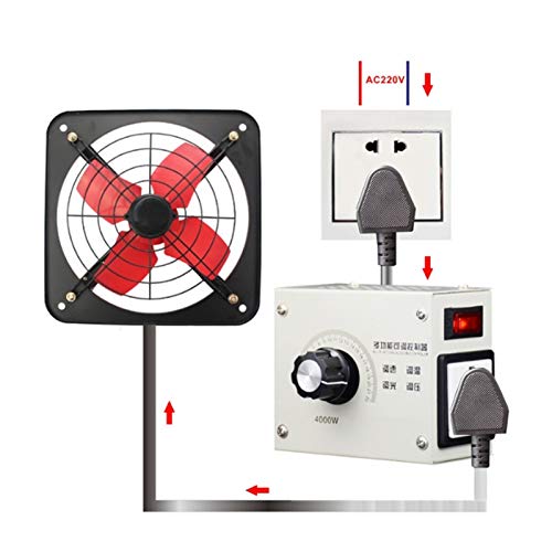 4000W SCR Voltage Regulator Dimmer AC Voltage Regulator High Power Electronic Thyristor Controller Voltage Stabilisator AC110/220V (EU-plug)