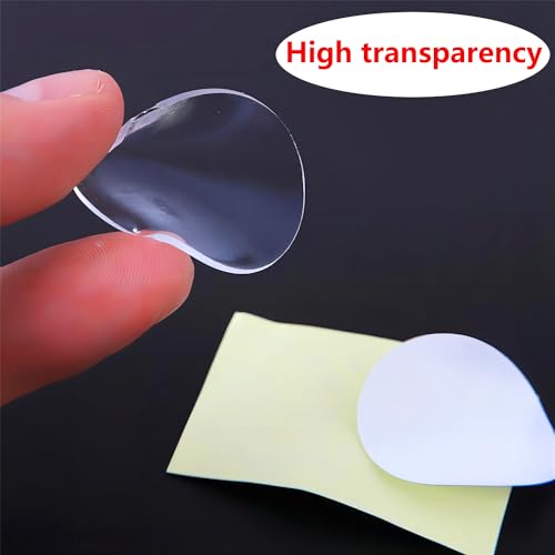 Verpakking van 100 verwijderbare kleefpunten, dubbelzijdige transparante dubbelzijdige kleefpunten, diameter 20 mm, voor kerstversiering, ambachten 4