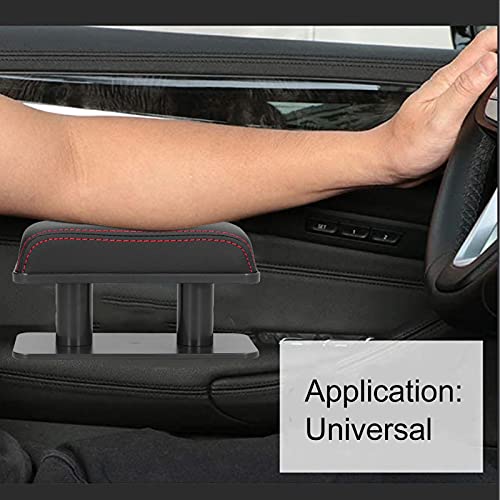 Universele Car Armrest elleboog ondersteuning verstelbare hoogte non-slip met dubbele Comfort auto deur armsteun pad(Zwarte rode rand) 5