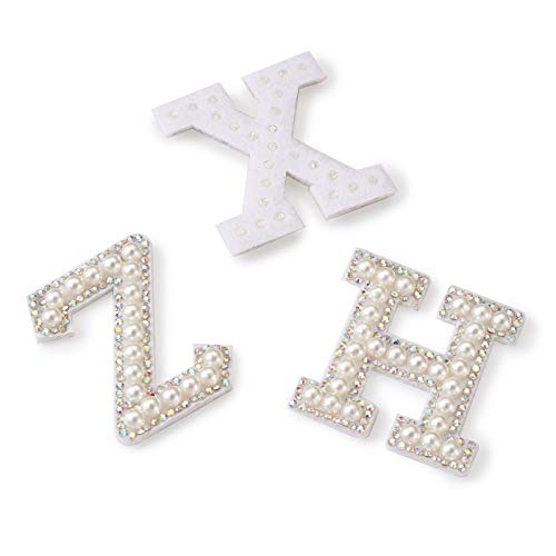 26 st Rhinestone Letter Patch A-Z Alfabet Toepassing 3D Naaien op Alfabet Geborduurde Badge Decoreren Reparatie Patches voor Hoeden Overhemden Schoenen Jeans Tassen 4