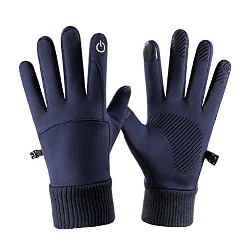 Waterproof Winter Warm Fietshandschoenen voor mannen Vrouwen, Windproof Touch Screen Winter Handschoenen Non-Slip Fietshandschoenen voor hardlopen, rijden klimmen