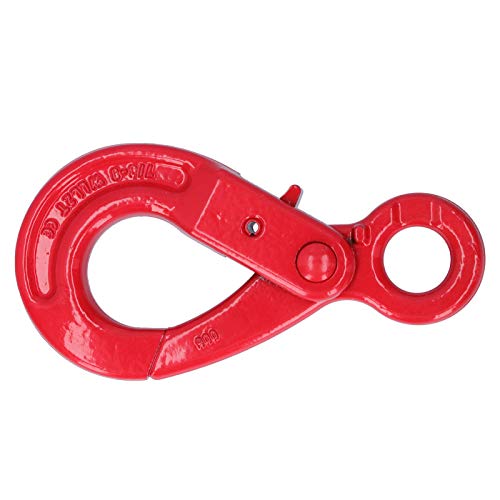 Slip Hook Safety Lock Legering Staal Oogtype Self Locking Rotatie Hoist Pull Hooks G80 2T voor Fabriek liften Port Transport Bouwtechniek
