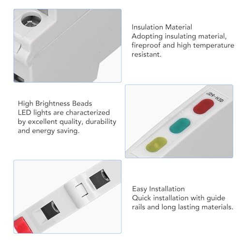 LED-indicator op spoor 230V AC/DC voor PLC CNC Workshops, rood/geel/groen, multifunctionele magnetische startschakelaar 5