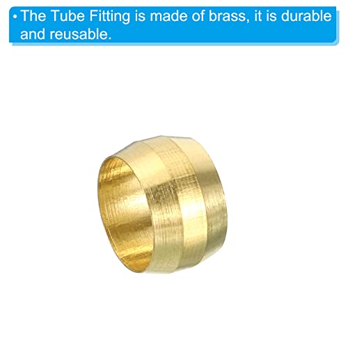 10mm Tube OD Messing Compressie Mouwen Ferrules 20 Pack Messing Ferrule Fittings Messing Compressie Past Assortiment Kit 5