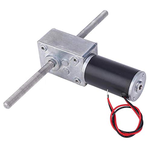 Worm Gear Motor DC 12V Dubbele uitgang Shaft M8 Dubbele rechterdraad Hoge torque Turbine Reducer Snelheid Gear Motor (670 Gear Ratio)