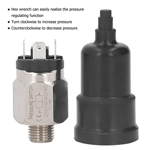 Pneumatische verstelbare Diafragm type drukschakelaar 1/2 inch Threaded roestvrij staal Rubber drukschakelaar Vervanging 0,1-1.0 Mpa voor pomp met isolatiehoes 3