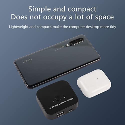 Printer switch selector 2-in-1 USB 2.0 Gedeelde switch hub voor printer, scanner, luidspreker, toetsenbord, muis, harde schijf met 2 USB 2.0 print kabels 5