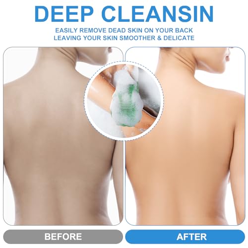 2PCS Koreaanse exfoliaterende kleding Italië handdoek Aziatisch exfoliaterende washandje Koreaanse body scrubber voor dode huid, eelt, dagelijkse douche baden, Spa, Herbruikbaar Extra Large 90 x 29 5