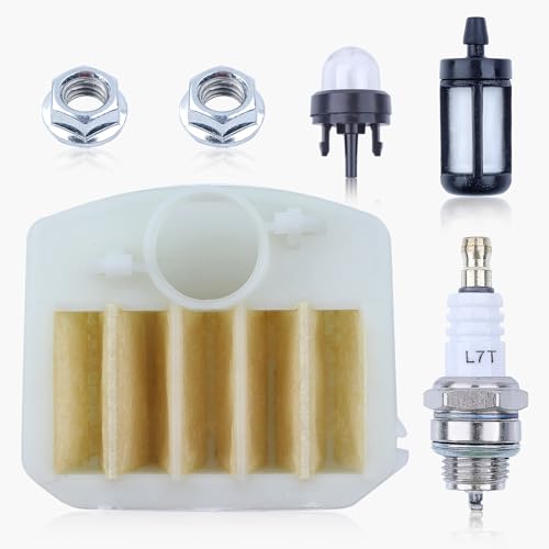 Air Fuel Filter Primer Bulb Bar Nuts Spark Plug Kit voor Husqvarna 340 345 346 XP 350 351 353 Kettingzaag Vervangingsonderdelen [#537024003]