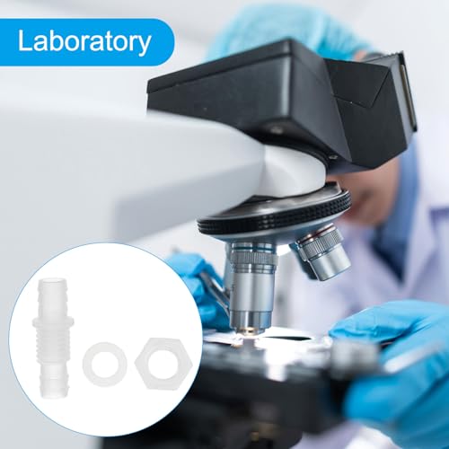 3/8" Slang ID Barb Thru-Bulk Bulkhead Fittings, 2st Union Plastic Adapter Montages met M14 Noten Siliconen Ringen voor Aquarium Water Brandstof Air 5