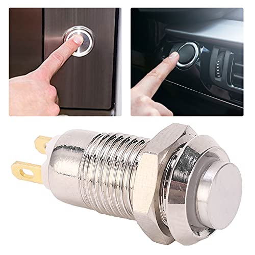 8mm Drukknopschakelaar Roestvrij stalen metalen drukknop voor deurbel Waterdichte zelfsluitende startschakelaar 3V Drukknopschakelaars (zonder licht) 3