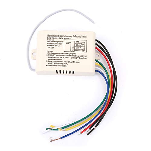 Muur afstandsbediening Switch 4 Manieren AAN/UIT 220V Digitale draadloze wandlichtontvanger Transmitter afstandsbediening switch Afneembare compact receiver Kit 5