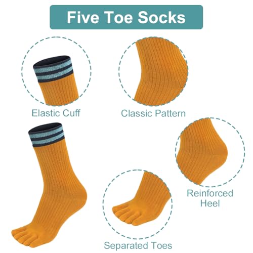 5-Finger katoenen trainersokken met tenen, kleurrijke sokken, ademend voor sport, hardlopen, vrije tijd