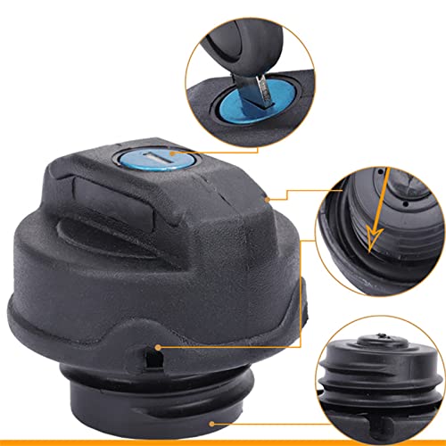 Gas brandstofdop, ABS Benzine brandstofolie tank vullen cap slot deksel met 2 sleutels geschikt voor kever / polo / Caddy 3