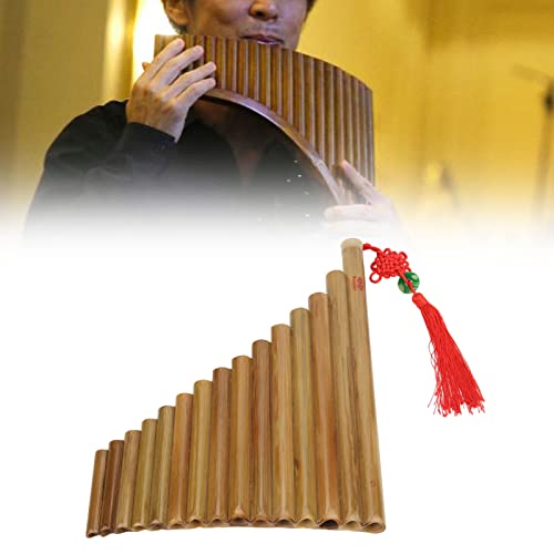 Pan Pipes, Pan Fluit Natuurlijke Bamboe met reinigingsgereedschap om te spelen voor beginners(Rechtse hand) Het spelen van muziekinstrumenten 5