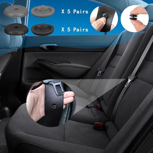 10 paar veiligheidsgordel Stopknopen, Universele Fit Seat Belt Stopper Set Non-Slip Buckle Praktische Seat Belt Holder Buckle Buttons Plastic Seat Belt Buckle Stop Button No 3