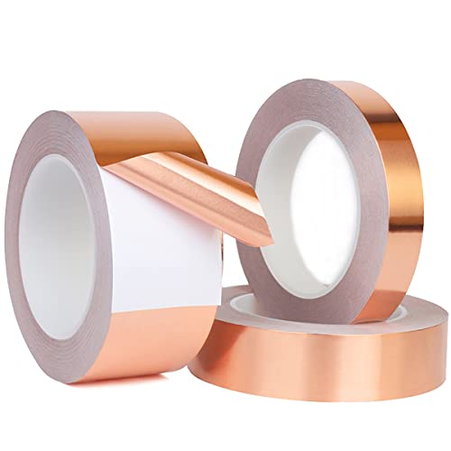 1 Piece Koperen Kleefband, 3mm x 20m, Koperen Tape Zelf-Adhesive, Enkelzijdig geleidend, voor Circuits en Elektrische Reparaties