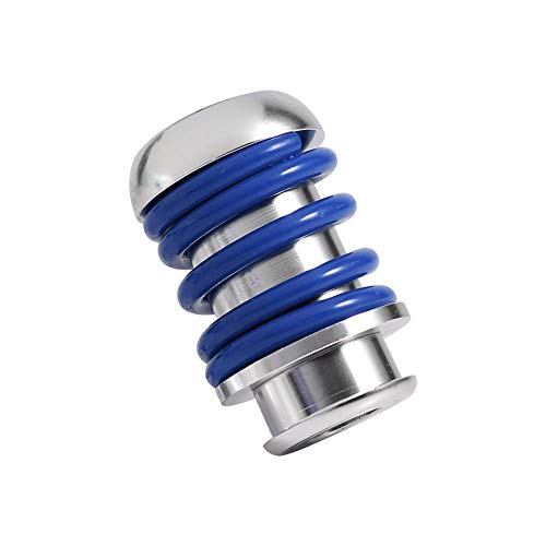 Auto Gear Shift Knob, Universele Aluminium Auto 5 Speed Shift Knob Handleiding Gear Shift Knob Vervanging Blauw met 8mm 10mm 12mm Adapters Gear Heads/Shift Accessoires 3