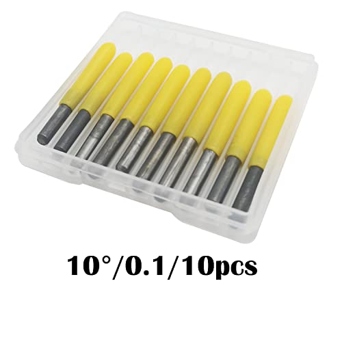 10Stuks Carbide PCB Graveren Bits CNC Router Graveren Bits Tool Set 0.1mm 10°