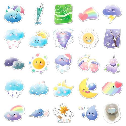 100 stuks Tick Stickers voor tieners Volwassenen Kawaii Sun Waterproof Vinyl Sticker Set Auto Motorfiets Fiets Skateboard Snowboard Bagage Laptop Koffer Helm Motorfiets Computer 4