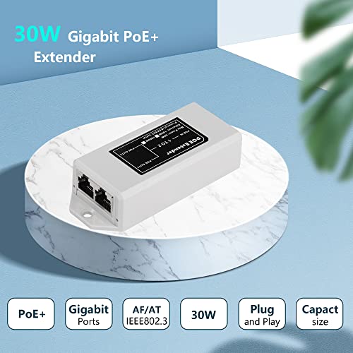 Gigabit POE Extender 100/1000Mbps 30W RJ45 1 tot 2 Wall Mounted POE Repeater/Injector/Network Extender Drie in één