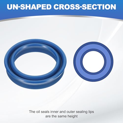 Radial Shaft Seal 22mm ID x 30mm Od x 6mm Breedte, 5st PU-zegel voor industriële lagerschachtpompen Pistoncilinder cilindercilinder, blauw 5