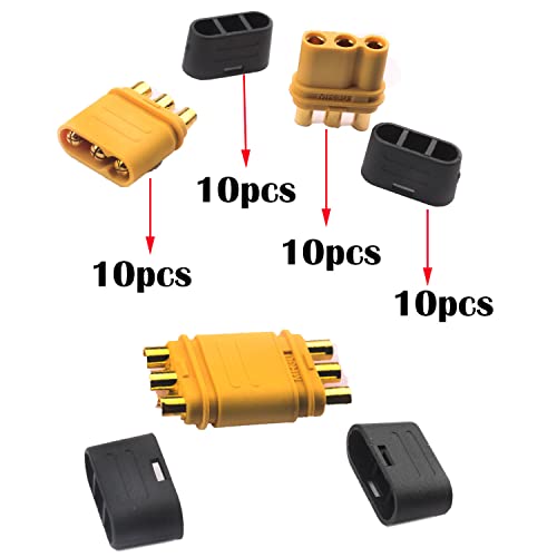 MR30 stopcontacten, 10 paar MR30 batterij stopcontacten, mannelijke vrouwelijke stopcontacten, MR30 jas behuizing, stekker voor RC model en meer (10 st MR30H stekkers + 10 st MR30 stekkers)