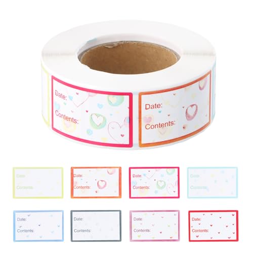 500st Vriezeretiketten, Gepersonaliseerde Zelfklevende Labels, 40x25mm, Koelkast Labels, Olie- & Waterbestendig, Naamlabels voor Datum, Voedseletiketten voor Jam, Kantoor, Keuken